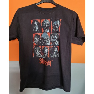 T-shirt nera Slipknot 9 faces