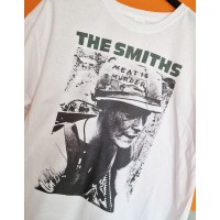 T-shirt Bianca The Smiths - "Meat Is Murder" - Dichiarazione Vegan di Stile Indie Rock | vrz shop