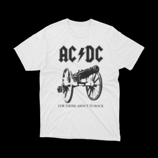 T-shirt Bianca AC/DC - For Those About to Rock | vrz shop