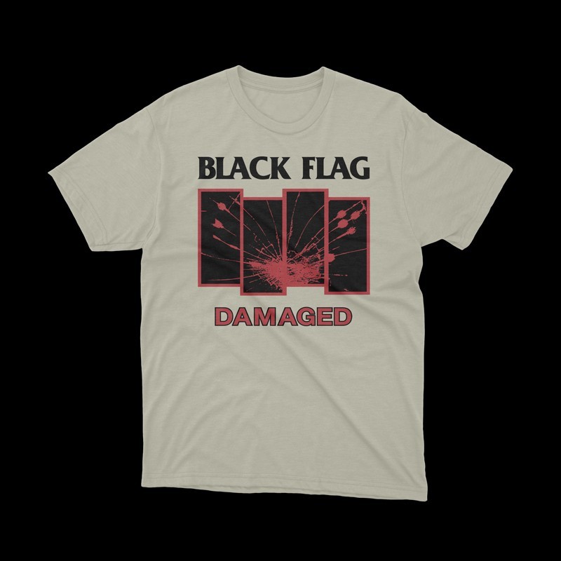 T-shirt black flag damaged T-shirt black flag damaged