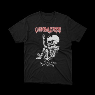 T-shirt nera Cannibal corpse - butchered at birth