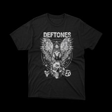 T-shirt Nera Deftones - Stile Alternativo e Potenza Musicale | vrz shop