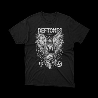 T-shirt Nera Deftones - Stile Alternativo e Potenza Musicale | vrz shop