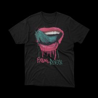 T-shirt Nera Falling in Reverse – Tongue Licking the Mouth | vrz shop