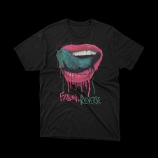 T-shirt Nera Falling in Reverse – Tongue Licking the Mouth | vrz shop