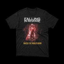 T-shirt Nera Falling in Reverse – Watch the World Burn, Laser Eyes | vrz shop
