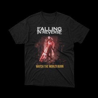 T-shirt Nera Falling in Reverse – Watch the World Burn, Laser Eyes | vrz shop
