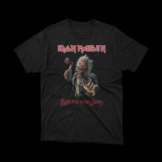 T-shirt Iron Maiden run for your lives | maglietta cotone premium tempo libero | vrz shop