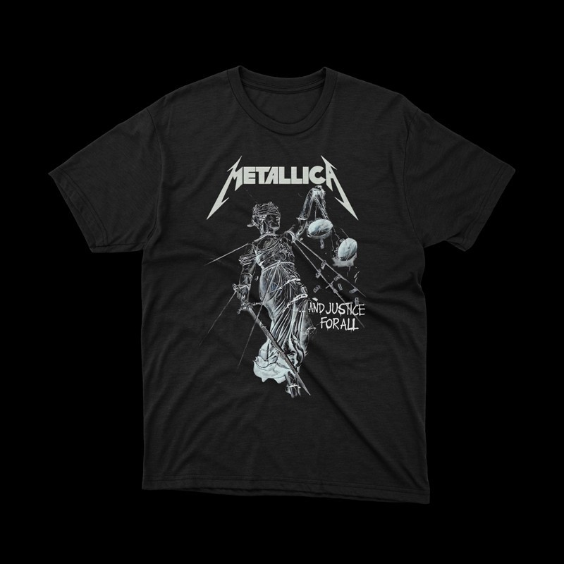T-shirt nera Metallica and justice for all
