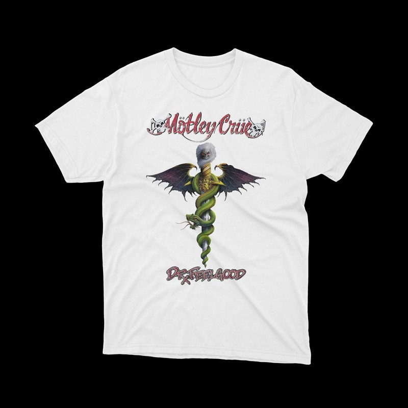 T-shirt bianca Motley Crue - dr feelgood