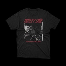 T-shirt Nera Mötley Crüe - Too Fast for Love | Glam Rock Style | vrzshop