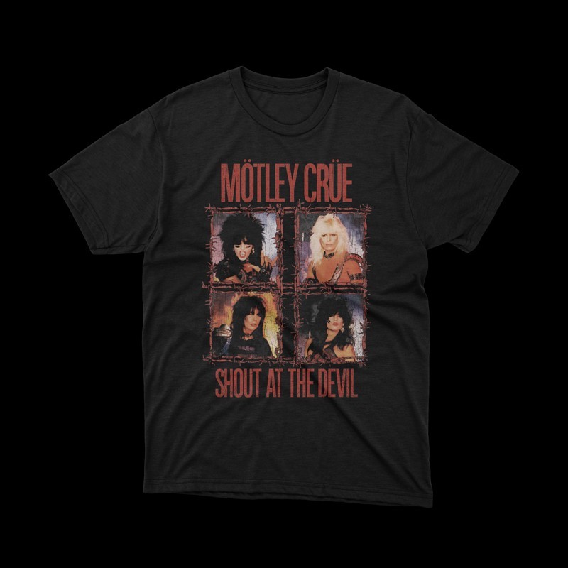 T-shirt Motley Crue shout at the devil