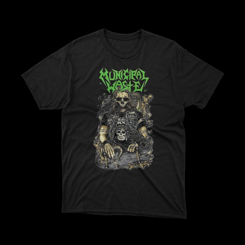 T-shirt nera Municipal Waste