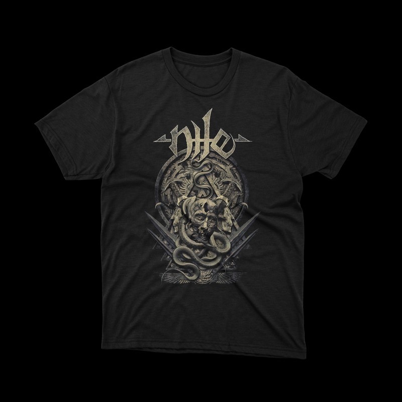 T-shirt Nera Nile - Il Potere del Death Metal Egizio