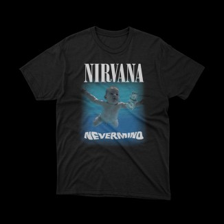 T-shirt Nera Nirvana - Nevermind | vrz shop