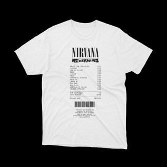 T-shirt Bianca Nirvana - Nevermind Tracklist | vrz shop