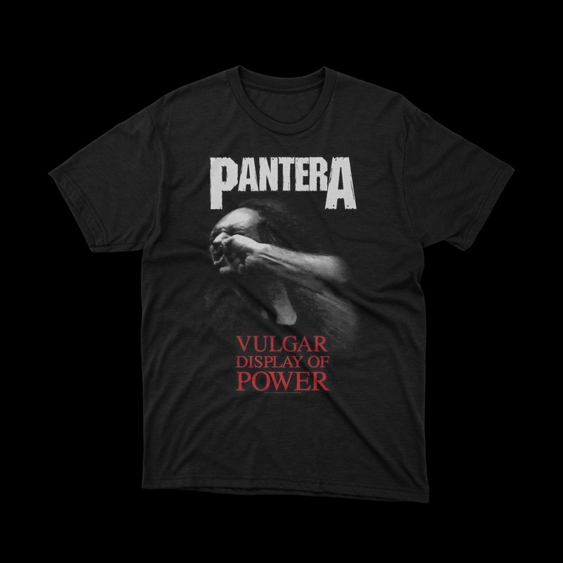 T-shirt nera Pantera vulgar display of power