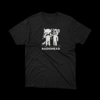 T-shirt Nera Radiohead - Cat Cry and Cat Smile | vrz shop