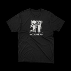 T-shirt Nera Radiohead - Cat Cry and Cat Smile | vrz shop