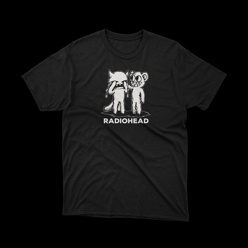 T-shirt Radiohead - cat cry and cat smile