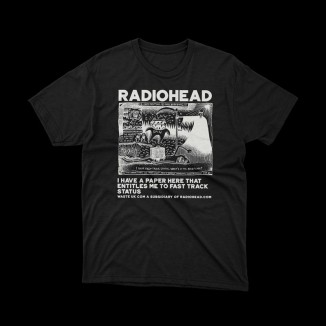 T-shirt Nera Radiohead "Ice Caps Melting" - Sensibilità e Coscienza Ambientale | vrzshop