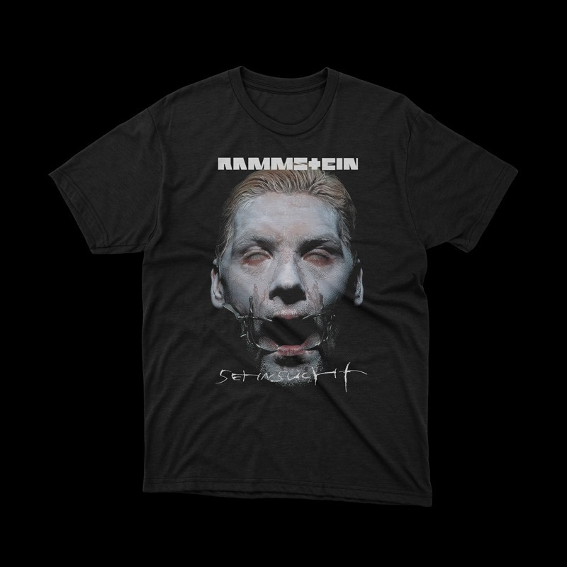 T-shirt nera Rammstein set in sucht