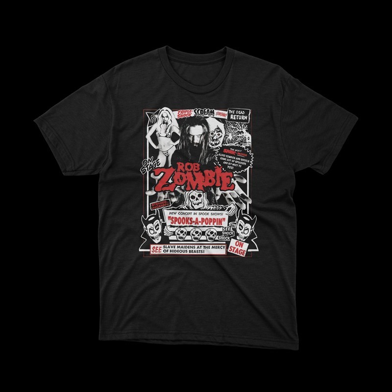 T-shirt nera Rob Zombie