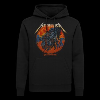 Felpa sweatshirt hood Metallica you must burn | qualità premium al miglior prezzo | vrz shop