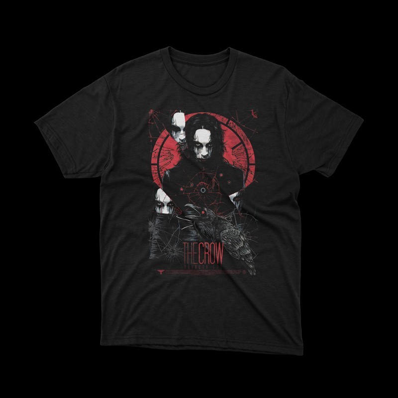 T-shirt nera the crow - il corvo