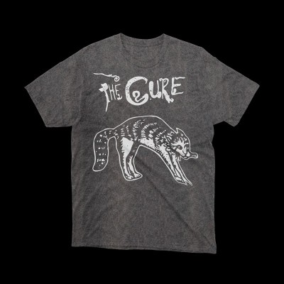 T-shirt acid washed the cure cat | maglietta cotone premium tempo libero | vrz shop