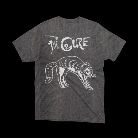 T-shirt acid washed the cure cat | maglietta cotone premium tempo libero | vrz shop