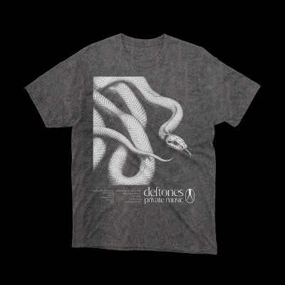 T-shirt acid washed Deftones Private Music | maglietta cotone premium tempo libero | vrz shop