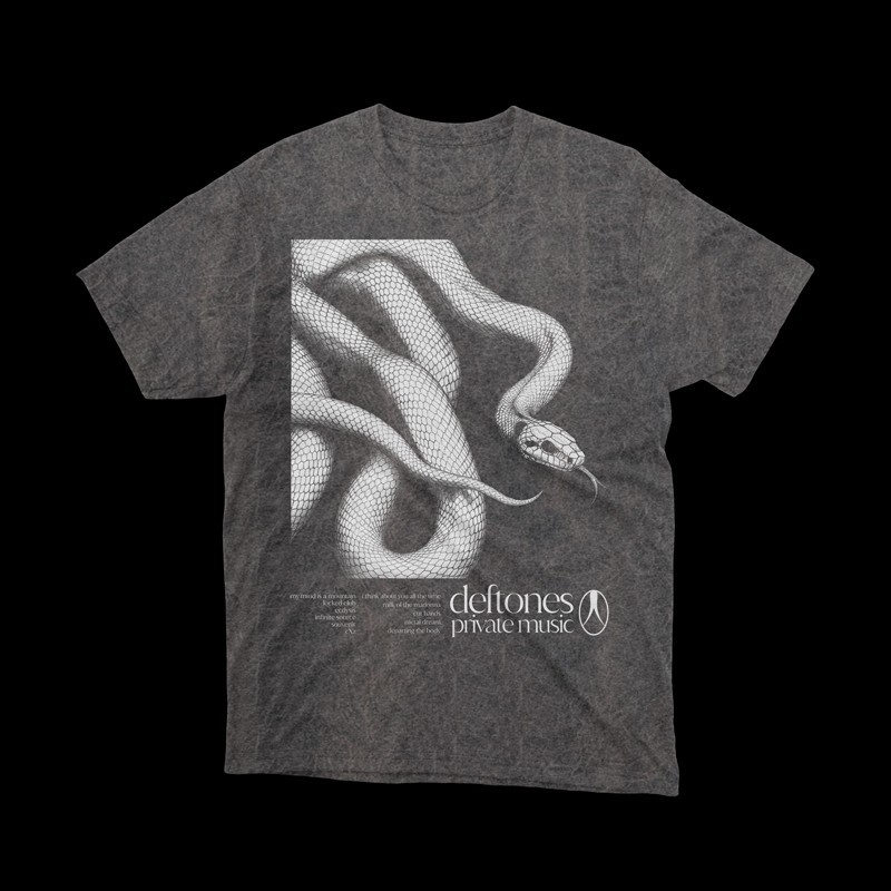 T-shirt acid washed Deftones Private Music