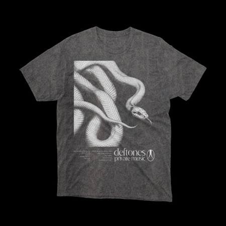 T-shirt acid washed Deftones Private Music | maglietta cotone premium tempo libero | vrz shop
