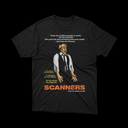 T-shirt film horror Scanners David Cronenberg | qualità premium al miglior prezzo | vrz shop