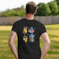 t-shirt front e retro personalizzata