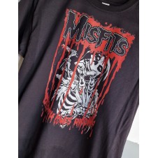 T-shirt nera Misfits death comes ripping